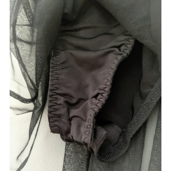 🆕 Adore Me Black Bodysuit with Mesh Cover Size S - Picture 5 of 6